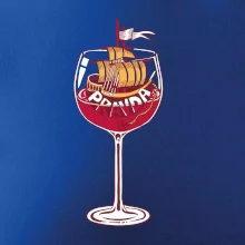 Sklenička - ve víne je pravda - červené víno (Pecka design)