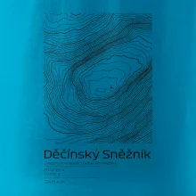 Děčínský Sněžník - vrstevnice v obdélníku