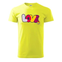 Love nápis s květinou