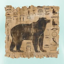 Egyptské hieroglyfy medvěd