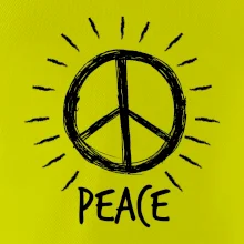 Peace symbol černobílý