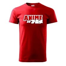 Anime nápis červený