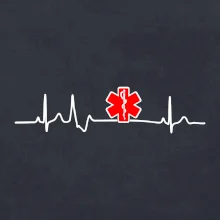 EKG rescue červená hvězda