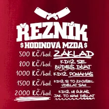 Hodinová mzda řezník
