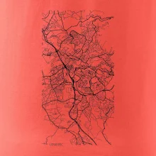 Černobílá mapa Liberec