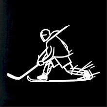 Kreslený hokejista tučnou fixou