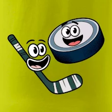 Parové triko - Puk a hokejka