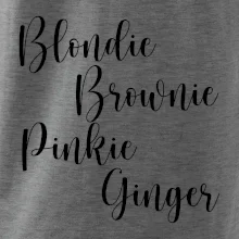 Párové mikiny - Nejlepší kámošky - barva vlasů (Velký nápis a vaše jména na rukávu)