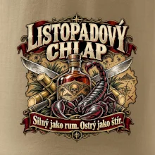 Listopadový chlap rum a ostrý štír