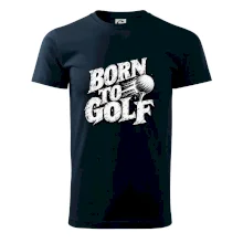 Born to golf černobílý drsný potisk