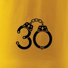 Narozeninové tričko pro policajta - pouta 30