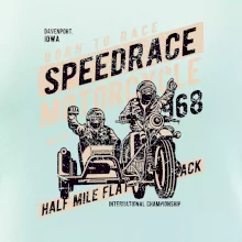 Speedrace motrcycle half mile