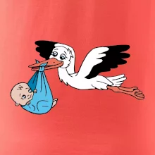 Čáp a miminko - kluk (Hana-creative)