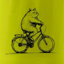 Tlustá kočka  na kole