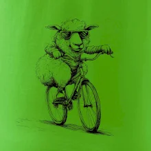 Ovce s brýlemi na kole