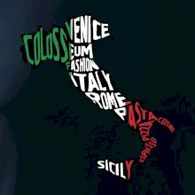 Mapy - názvy měst - Italie