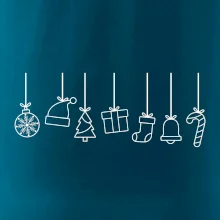 Rodinná vánoční trička  - Vánoční ozdoby na provázku