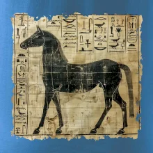 Egyptské hieroglyfy kůň