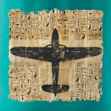 Egyptské hieroglyfy letadlo