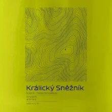 Králický Sněžník - vrstevnice v obdélníku