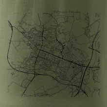 Mapy měst černobílé Ostrava Poruba