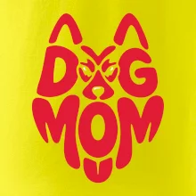 Dog mom nápis v hlavě
