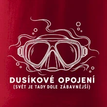 Dusíkové opojení potápěčská maska s vlnícími se linkami