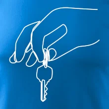 Klíče a ruka jedním tahem