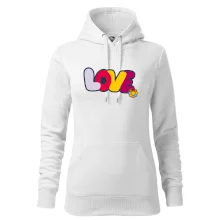 Love nápis s květinou