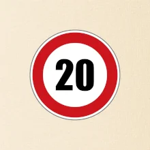 Dopravní značka - omezení rychlosti 20