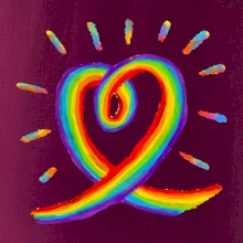 Srdce pride duha kreslená