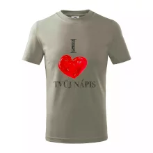 I love malované srdce - vlastní nápis