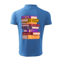 Knihomol stojící knihy