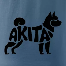 Akita Inu - Nápis v těle