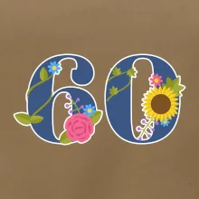 Květinové číslo kreslené - 60