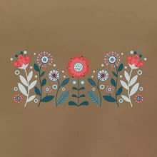 Folklor - květiny v řadě