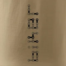 Biker nápis na výšku řetěz