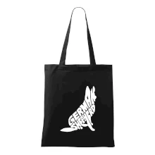 Německý ovčák sedící napis