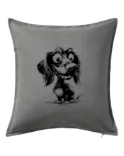 Černobílá karikatura jezevčík