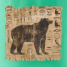 Egyptské hieroglyfy medvěd