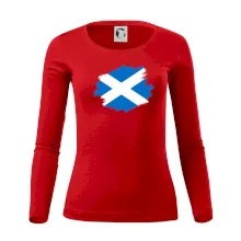 Skotská vlajka kreslená štetcem