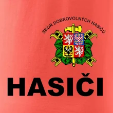 SDH znak + nápis + nápis hasiči na zádech