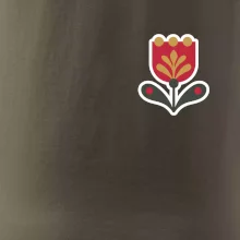 Folklor na prsu tulipán
