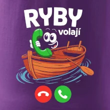 Karikatura ryby volají