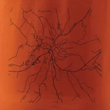 Černobílá mapa Vizovice