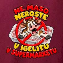 Maso neroste v igelitu v supermarketu