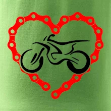 Moto srdce řetěz - enduro