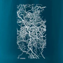 Černobílá mapa Liberec