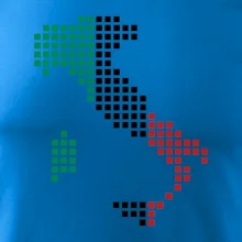 Itálie obrys vlajka