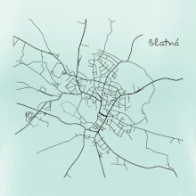 Černobílá mapa Blatná